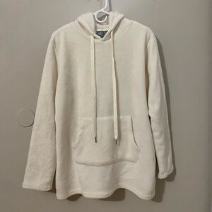 Daisy Fuentes Cream Hoodie Sweater